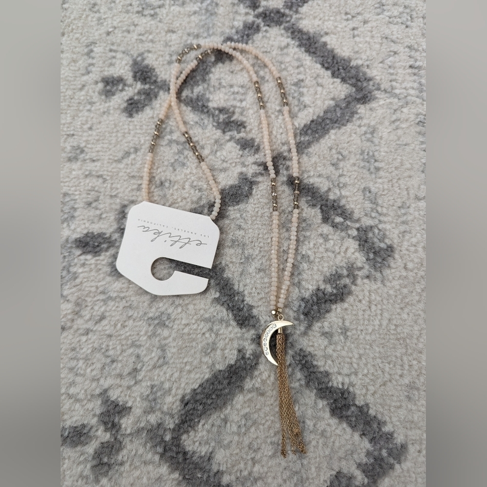 Ettika boho beaded moon necklace